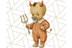Vintage Halloween PNG Clipart, 1950s Retro Graphics Clip Art Product Image 4