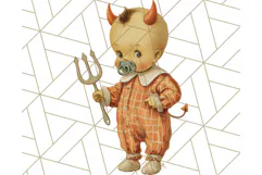 Vintage Halloween PNG Clipart, 1950s Retro Graphics Clip Art Product Image 4