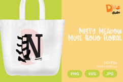 Misty Meadow Muse Boho Floral Monogram Product Image 1