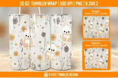 3D Bear In Snow Tumbler Wrap Designs Product Image 29