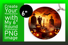 Unique Round Design Coaster PNG , Horror Halloween Product Image 1