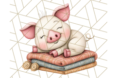 Fall Farm Animal Clipart, Autumn Barnyard PNG Illustrations Product Image 4