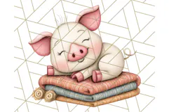 Fall Farm Animal Clipart, Autumn Barnyard PNG Illustrations Product Image 4