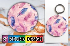 Enchanting Petals: Round Sublimation Keychain Gallery Product Image 1