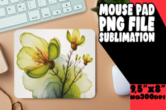 Enchanted Mouse Mat Sublimation Style, Flowers Product Image 1
