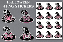 4 Halloween Witch Stickers Png | Printable Product Image 1