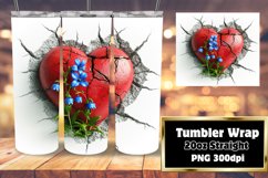 Ethereal Heart Tumbler Design: Floral Bliss Product Image 1