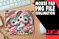 Playful Desk Mat Sublimation PNG, Sweet Animals Product Image 1