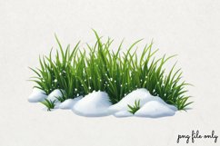 Watercolor Grass Borders Clipart PNG Product Image 1