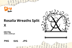 Rosalia Wreaths Split Monogram Product Image 1