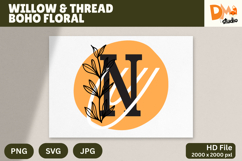 Willow &amp; Thread Boho Floral Monogram Product Image 1