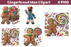 Gingerbread Man Clipart PNG Product Image 1