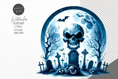 Halloween clipart, Halloween scene, Autumn clipart Product Image 1