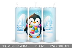 Christmas Penguin Tumbler. Cute Penguin Tumbler Design Product Image 1