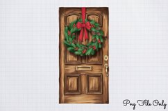 Christmas Door Sublimation Clipart PNG Product Image 1