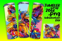 Abstract Dog Theme Tumbler Wrap 20oz Sublimation Product Image 1