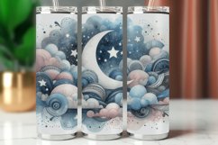 Spring Tumbler Wrap 20 oz - moon and stars Product Image 1
