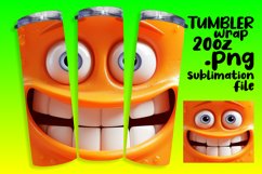 Cheery Emoji Cartoon Tumbler Design - Sublimation 20oz Product Image 1