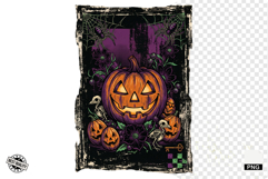 Distressed Vintage Halloween Design Clipart Product Image 1