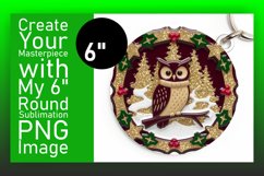 Playful Round Design Car Coaster PNG , 3D Xmas Product Image 1