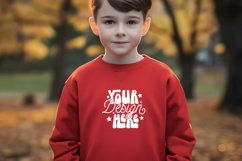 Red Gildan 18000B Mockup, Mockup Product Image 1