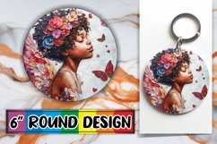Romantic Femme Charm: Sublimation Design Round Product Image 1