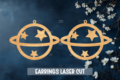 Celestial Style Laser Cut Earrings SVG File Product Image 1