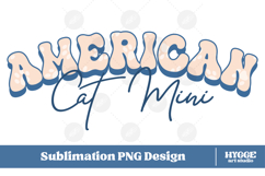 American Cat Mini 4th of July USA Paw DTF PNG Sublimation Product Image 1