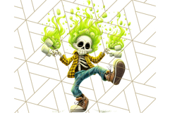 Quirky Skeleton Clipart PNG, Funny Halloween Bones Art Product Image 4