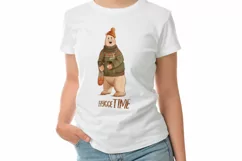 Polar Bear Sublimation PNG, Hygge Time, Bear, Coffee, Orange Product Image 3