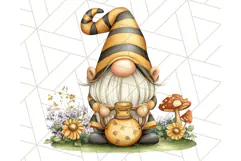 Summer Garden Gnomes Clipart PNG, Summer Country Gnomes Png Product Image 4