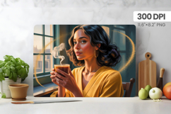 Afro Girl/Woman Melanin braided hair Cutting Board PNG Desig Product Image 1