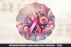 Cancer Awareness Ribbon Wind Spinner Sublimation Design Product Image 1