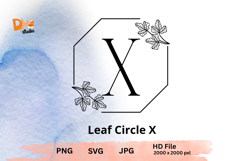Leaf Circle Monogram - Elegant Botanical Letter JPG|PNG|SVG Product Image 1