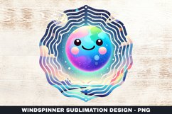 Colorful Planet Wind Spinner Sublimation Design Product Image 1