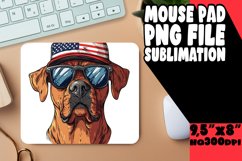 Mouse Pad Car Coaster Dog with American Flag Design Product Image 1
