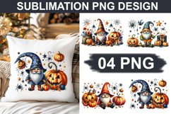 Halloween Gnome - Pillow Sublimation PNG Design Product Image 1