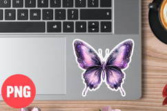 Butterfly sticker Flowers Clipart Sublimation Png Butterfly Product Image 1