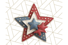 Patriotic Star Clipart PNG, Stars 4th of July PNG Graphic Product Image 4