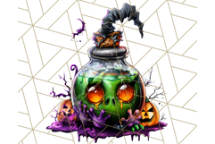 Bright Halloween Potion Bottle PNG Clipart, Holiday Elements Product Image 4