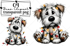 Whimsical Christmas Polar Bear Clipart Watercolor PNG Product Image 1