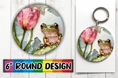 Bright Circle Sublimation Keychain PNG, Animals Product Image 1