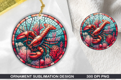 Cute Animals Round Stained Glass PNG Bundle, 30 Designs Product Image 13