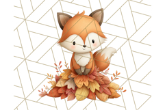 Woodland Autumn Critters PNG Clipart, Cute Fall Animals Product Image 4