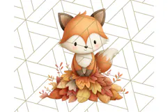Woodland Autumn Critters PNG Clipart, Cute Fall Animals Product Image 4