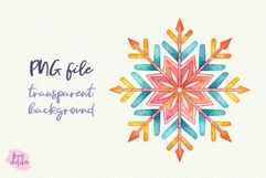 Disco Snowflake Clipart Groovy Christmas PNG Product Image 1