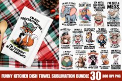 Funny Kitchen Dish Towel Sublimation Bundle PNG Product Image 1