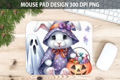 Bunny Mouse pad Sublimation - Halloween Animal PNG Design Product Image 1