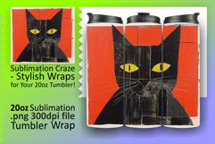 Vibrant Cat Collage: Tumbler Wrap Sublimation Product Image 1