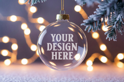 Acrylic Christmas Ornament Mockup , christmas ornament mocku Product Image 1